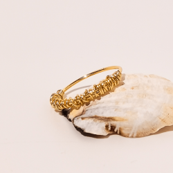 Anillo artesanal envuelto en hilos preciosos ARIAS TEUFFEL