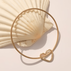 ICONIC LOVE-bracelet-jonc-laiton massif- fait main