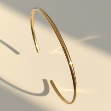 Pulsera artesanal de latón macizo para hombre, con acabado pulido espejo Arias Teuffel Pulsera artesanal de latón macizo para hombre, con acabado pulido espejo Arias Teuffel