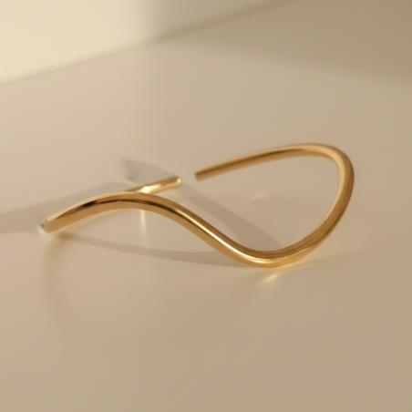 Pulsera ola de latón macizo hecha a mano Arias Teuffel Pulsera ola de latón macizo hecha a mano Arias Teuffel