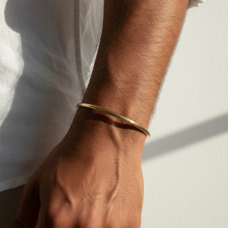 Pulsera de latón solido para hombres con acabado texturizado y pulido espejo hecho a mano Arias Teuffel Pulsera de latón solido para hombres con acabado texturizado y pulido espejo hecho a mano Arias Teuffel